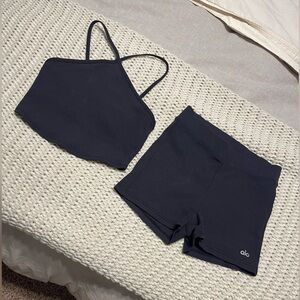 ALO Yoga Navy Blue Set